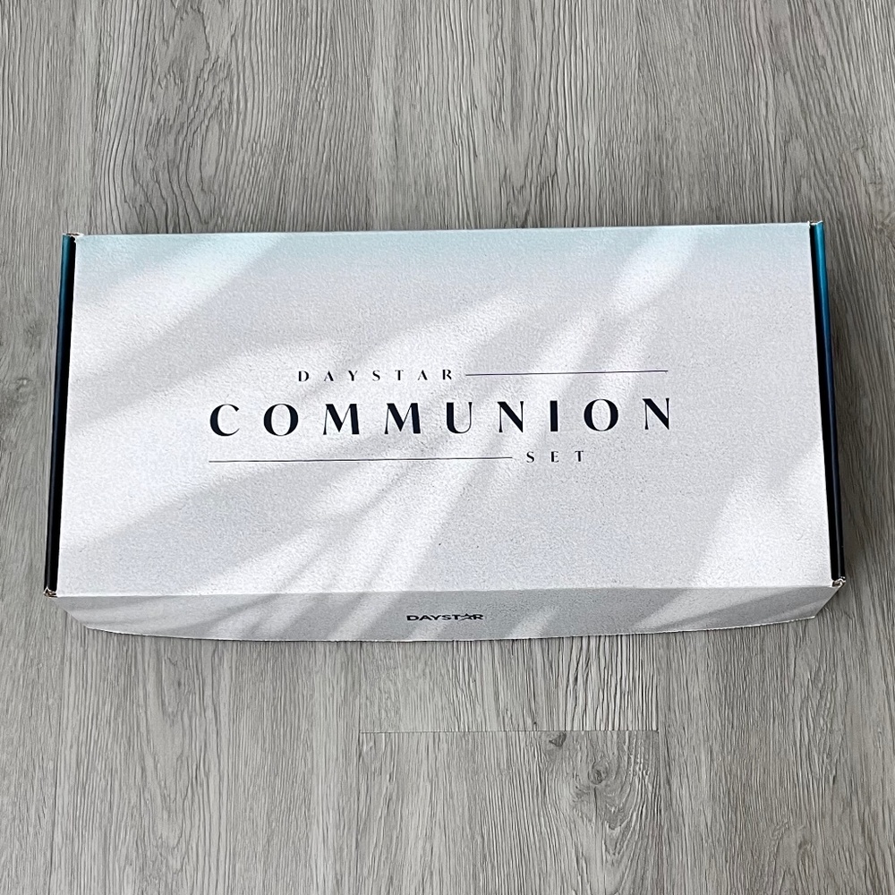 NIB Yom Kippur Daystar Jewish Communion Set Ceramic Tray Platter, 2 Cups & CD